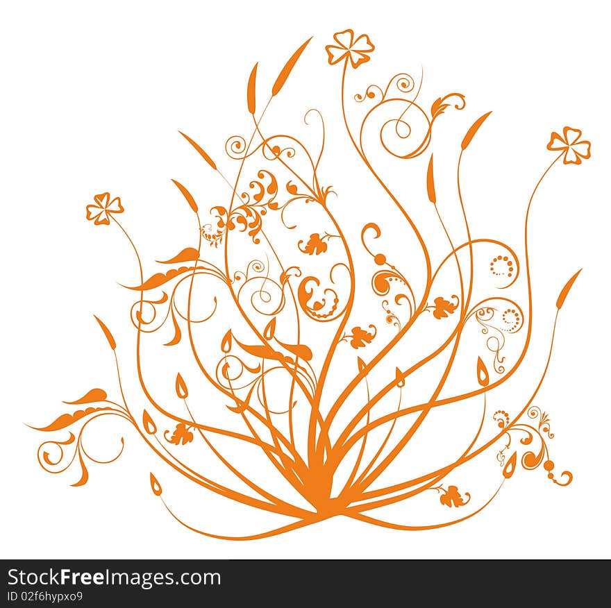 Flower And Leaves Pattern