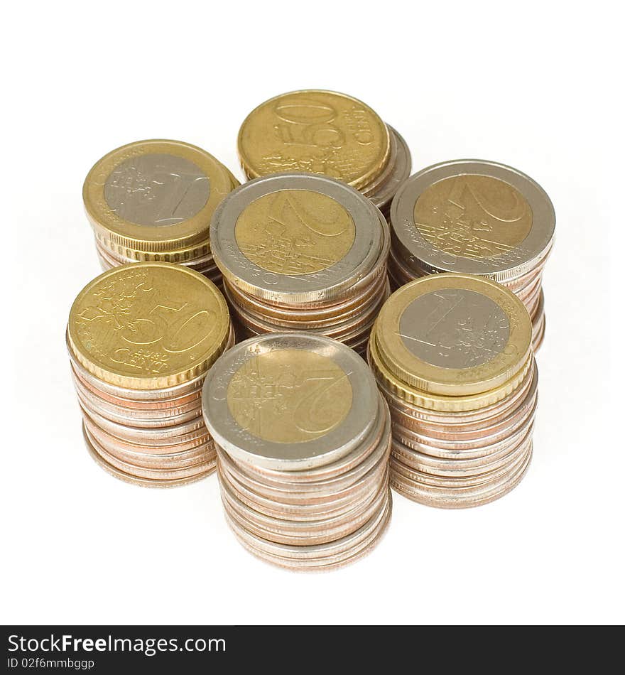 Pile of Euro coins