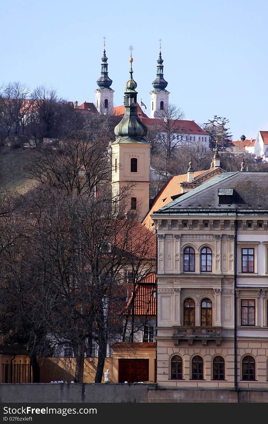 View on three Prague Towers. View on three Prague Towers