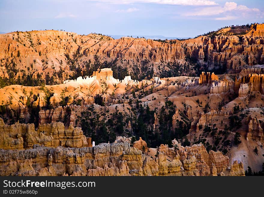 Sandstone formations in Bryce Canyon