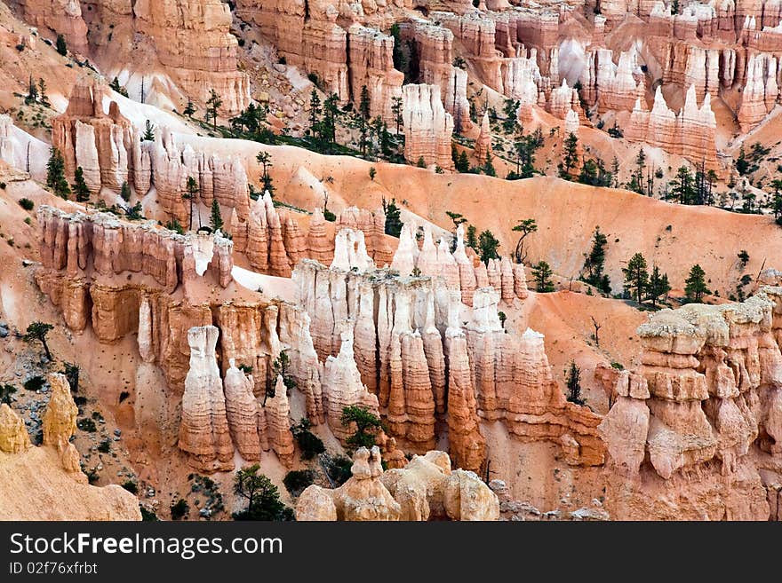 Sandstone Formations In Bryce Canyon