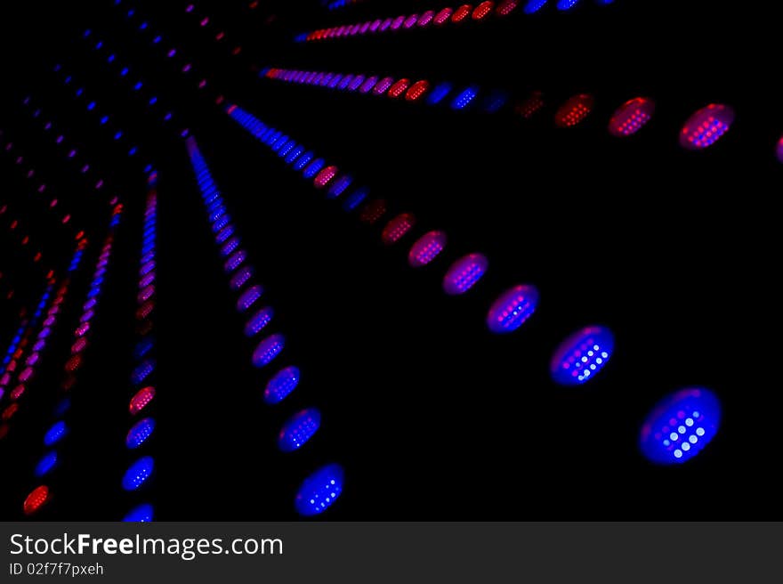 Lots of led lights with shallow depth of field