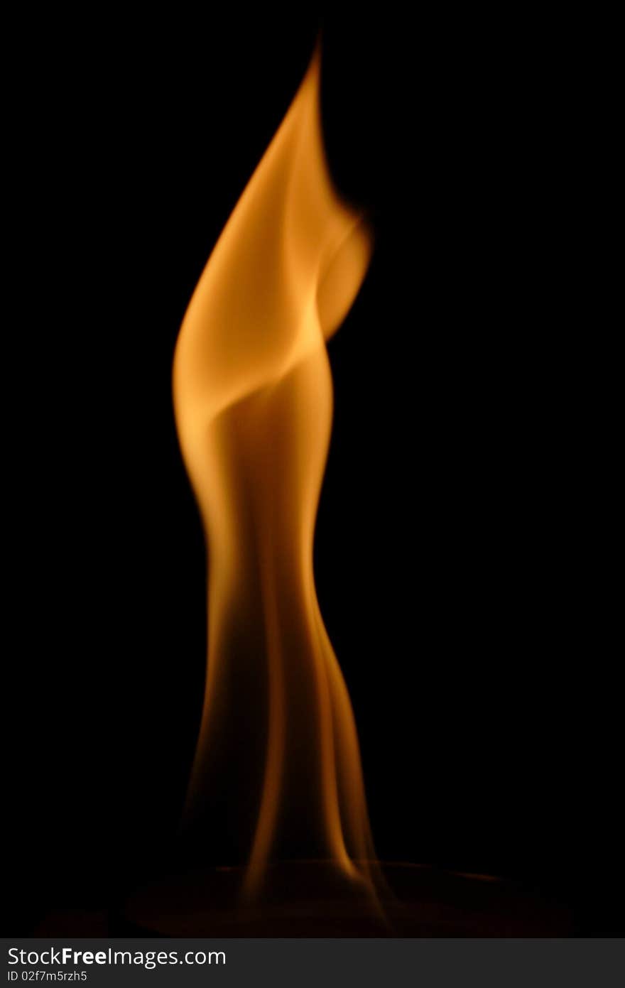 Abstract flame isolated on black background