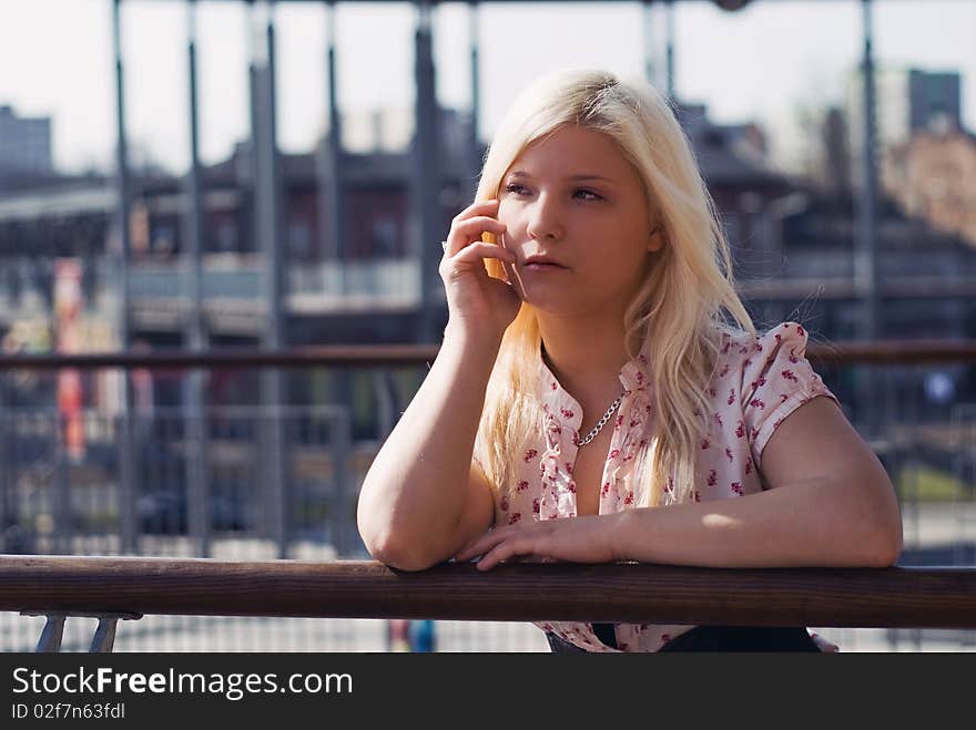 Portrait of beautiful blond girl