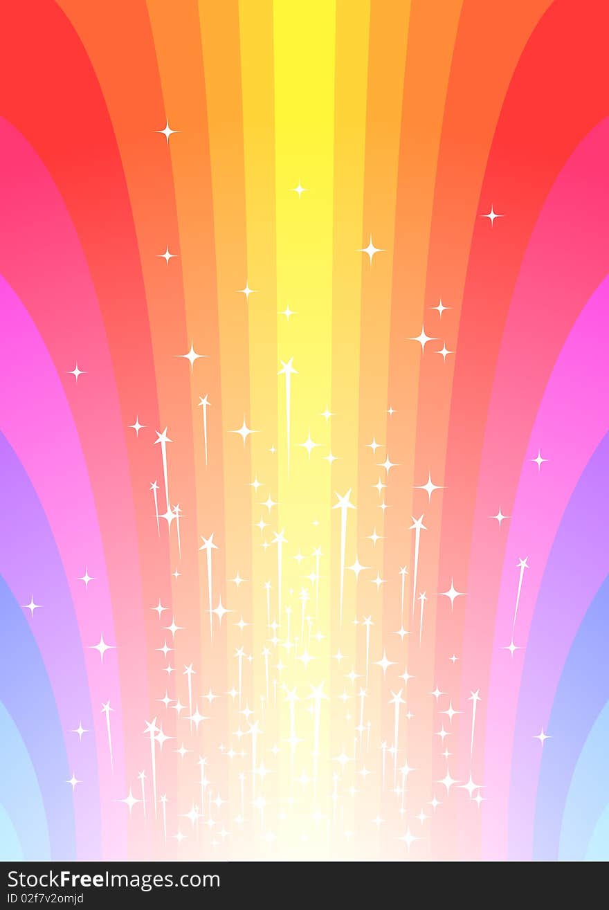 Background for design with explosion and stars