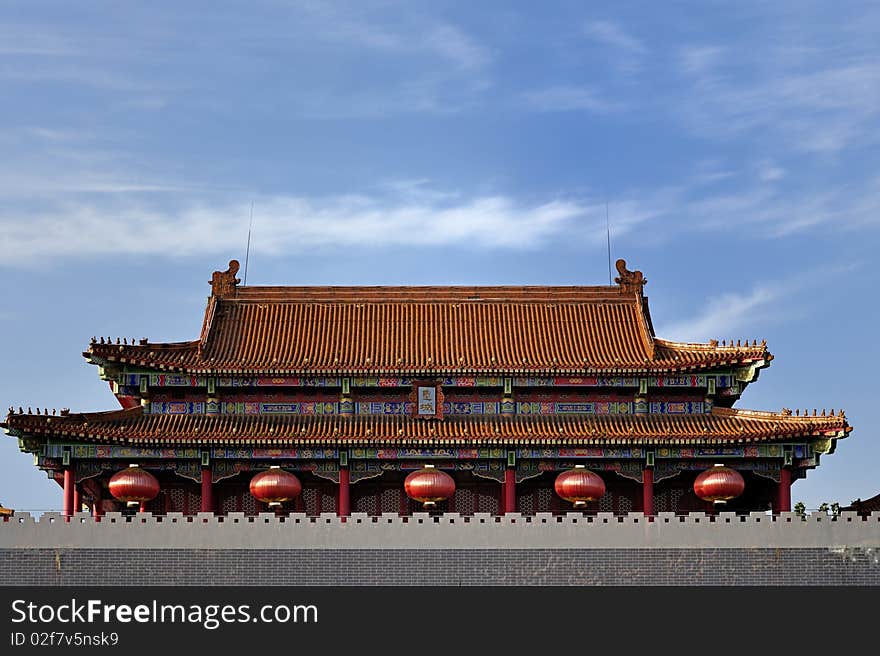 A palaces of chinese style in chengdu of china. A palaces of chinese style in chengdu of china