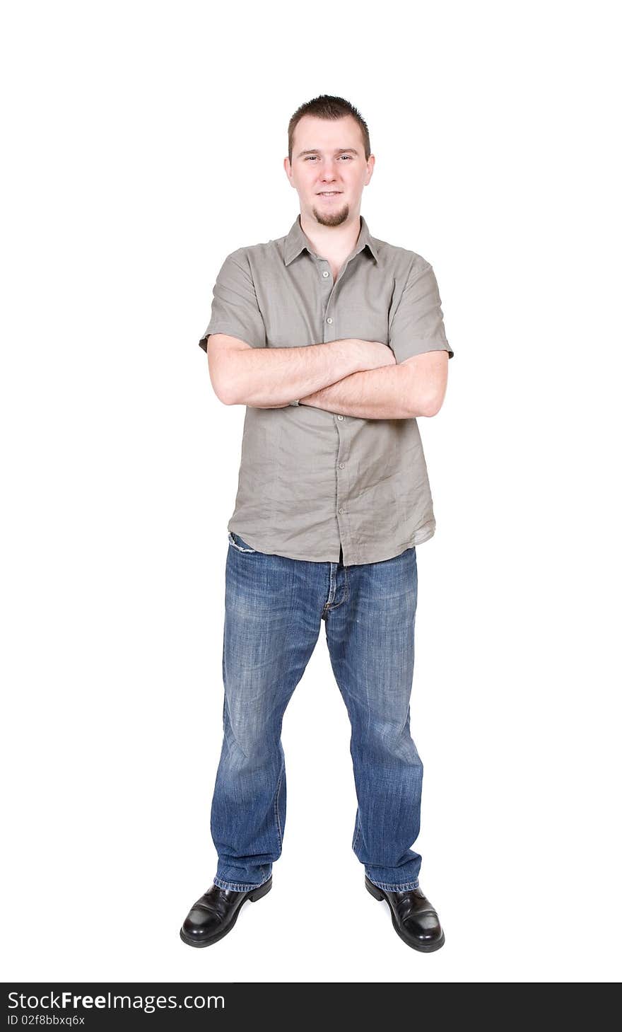 Young adult man over white background. Young adult man over white background