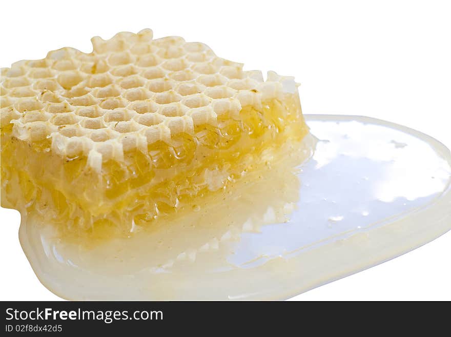 Honeycomb on a white background. Honeycomb on a white background