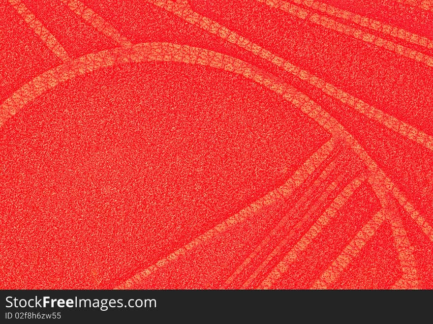 Red patterned leather