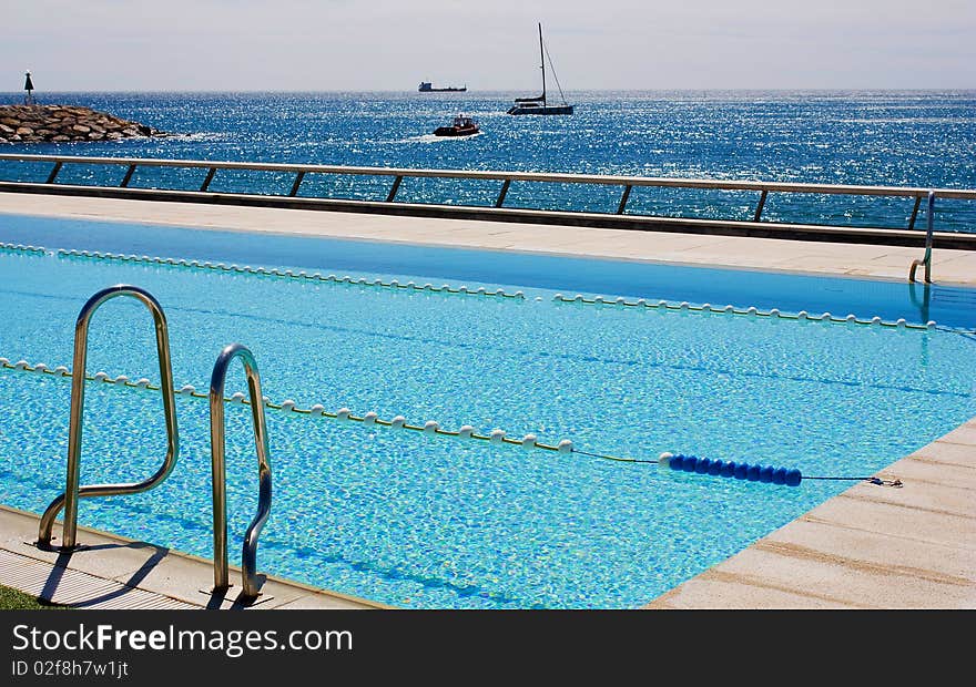 Swimming pool with thensea view. Swimming pool with thensea view.