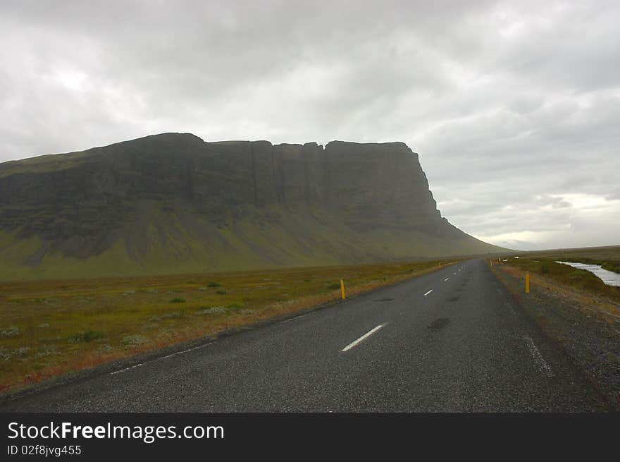 Road landscape in Iceland.