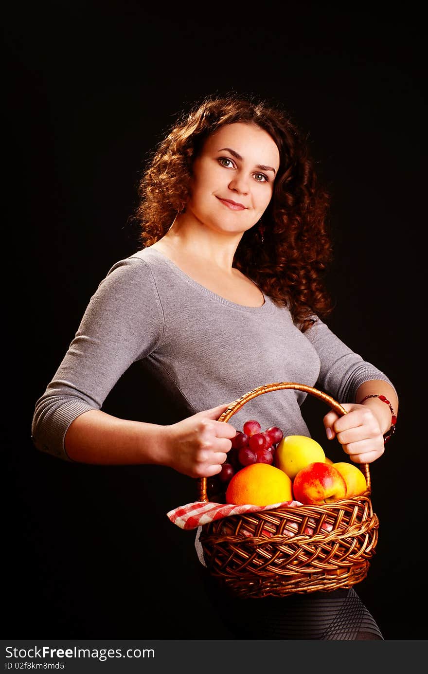 Woman With Fruit Basket