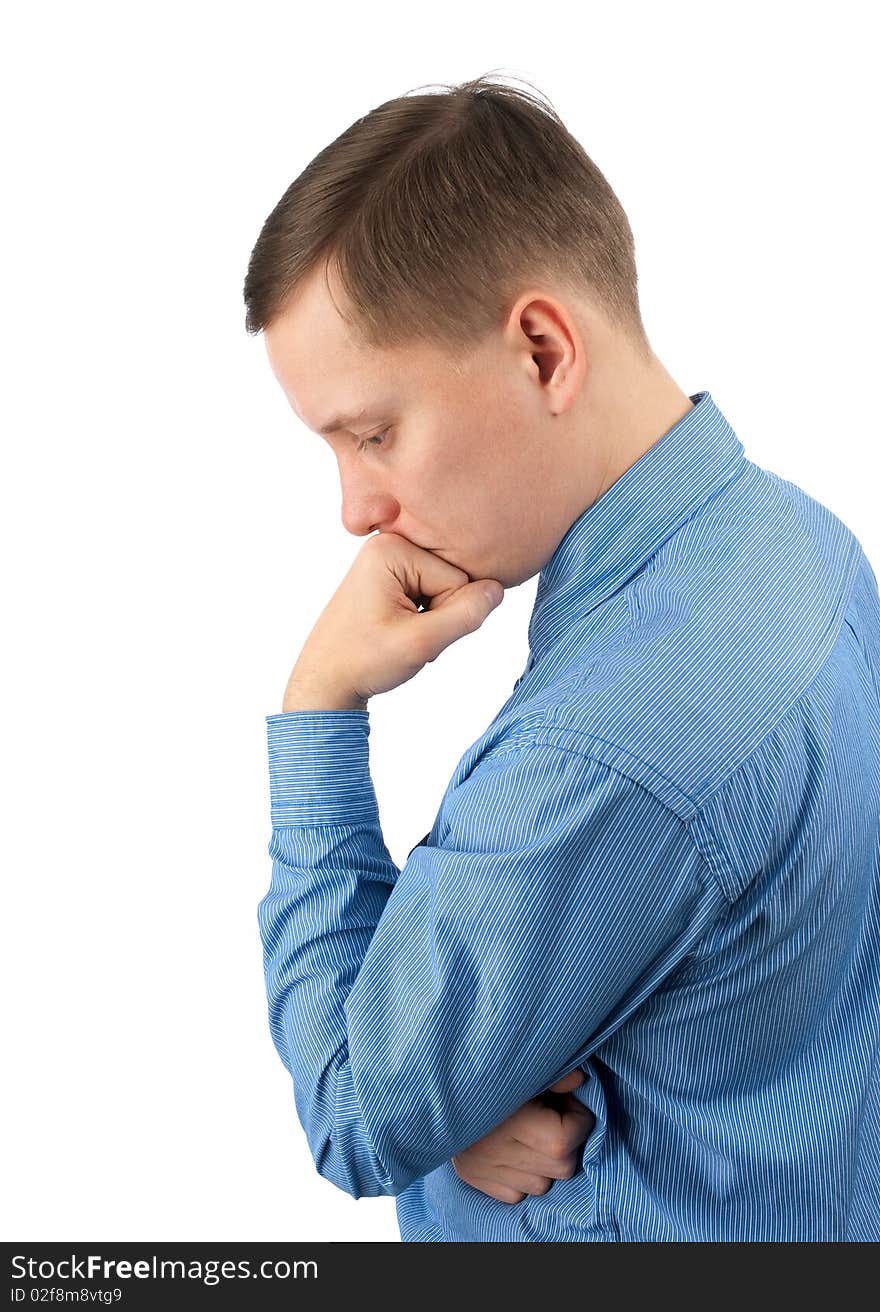 Pensive young man