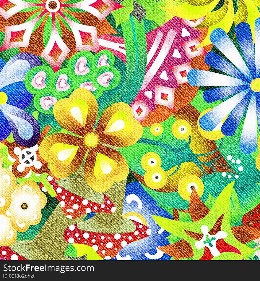 Beautiful colorful floral background, illustration. Beautiful colorful floral background, illustration