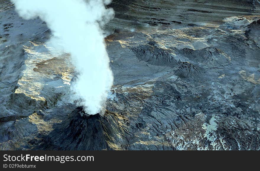 Volcano eruption