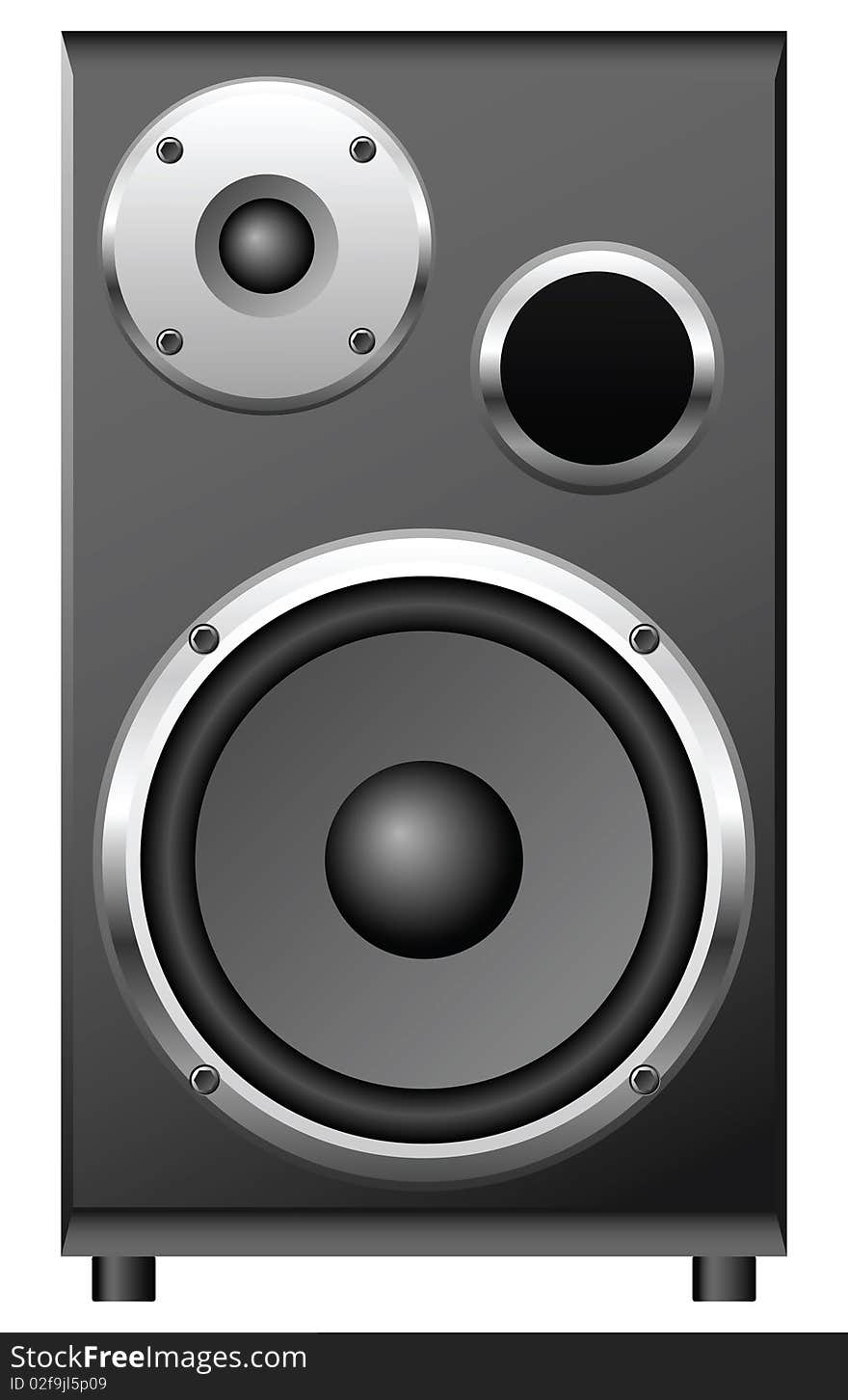 Vector illustration of a loudspeaker.