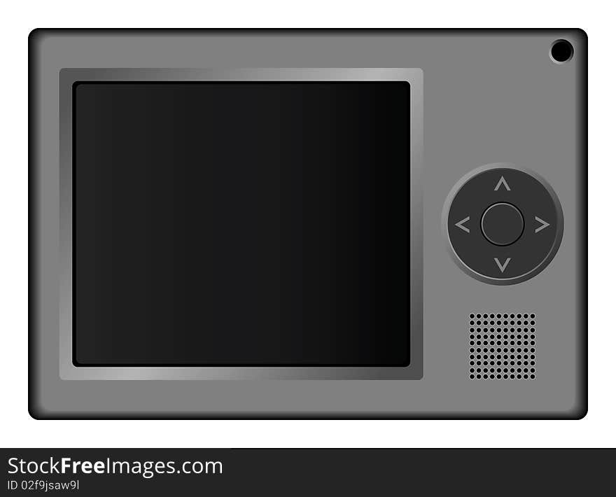 Vector illustration of a black mp3 player