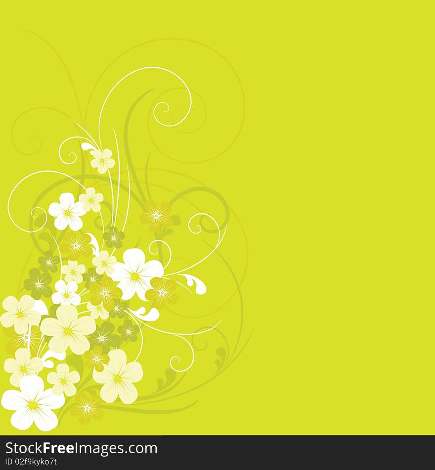 Floral background,illustration with copy space area