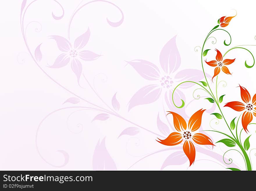 Abstract Background with flowers for your design idea. Abstract Background with flowers for your design idea