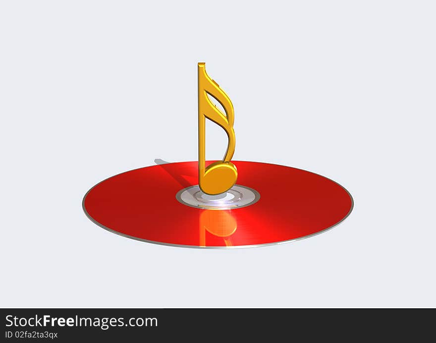 3d image of CD cn white background. 3d image of CD cn white background