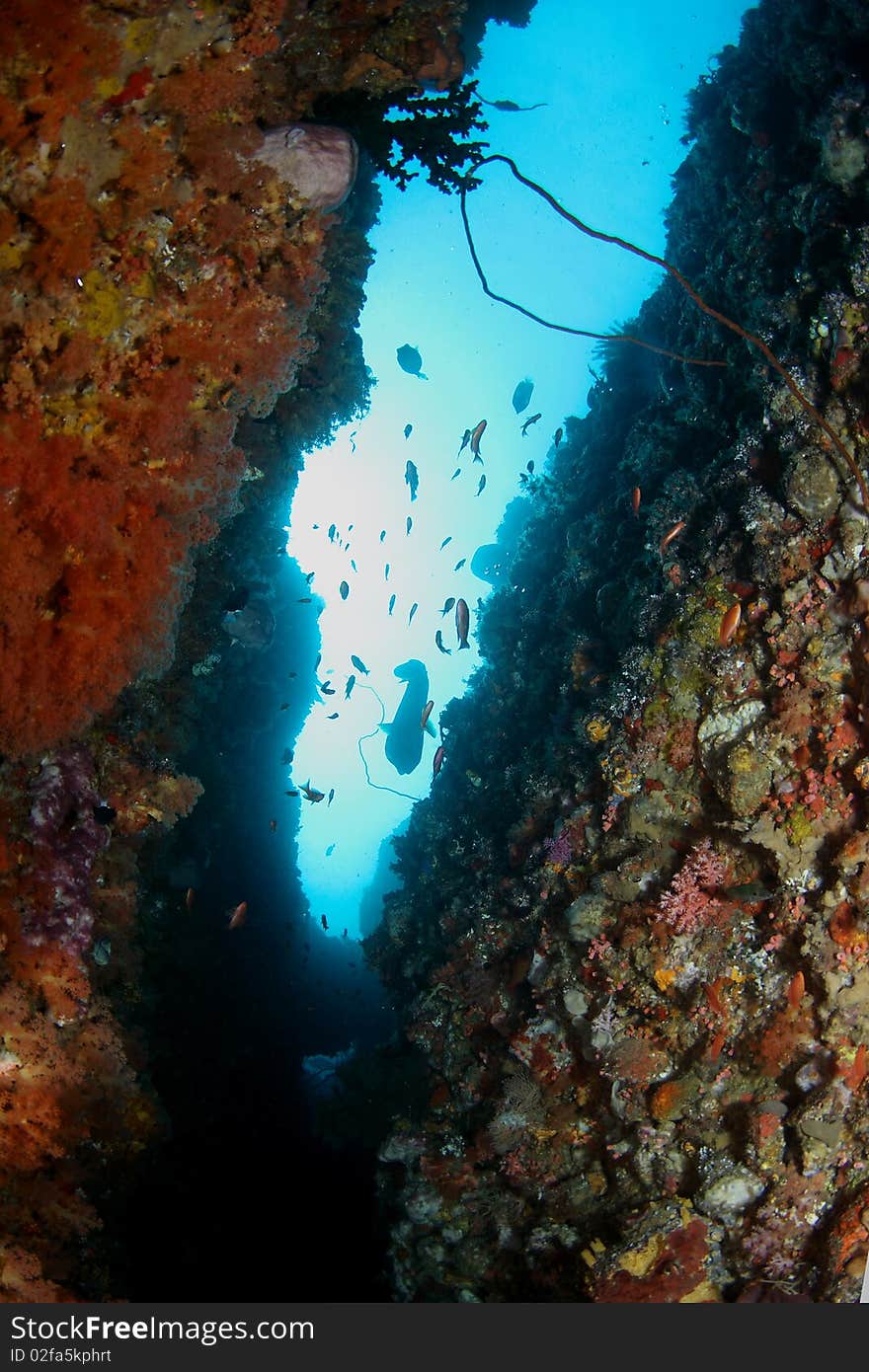 Underwater cave