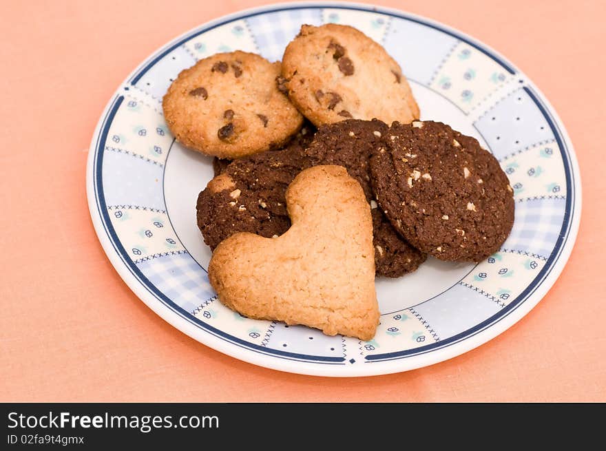 Freshly bakes cookies ready to be served. Freshly bakes cookies ready to be served