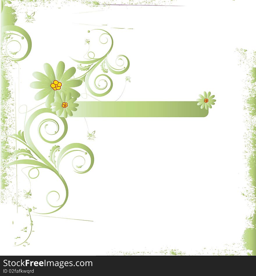 Abstract flower design with place for your text. Abstract flower design with place for your text