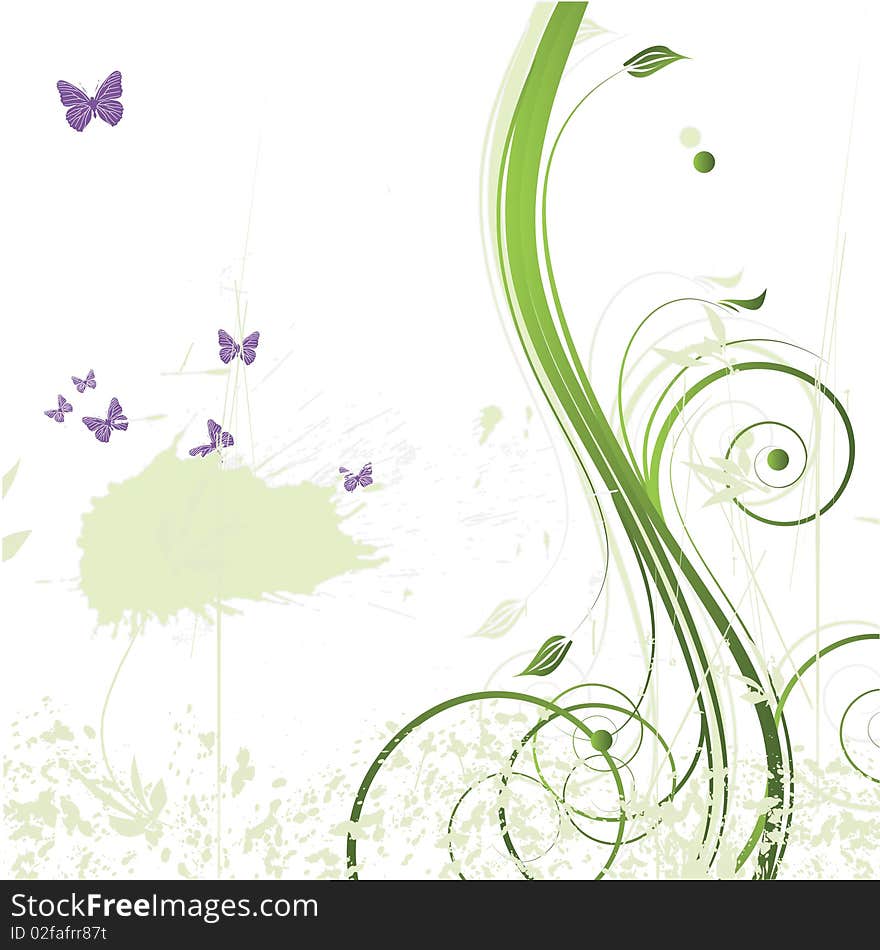 Abstract floral background with place for your text