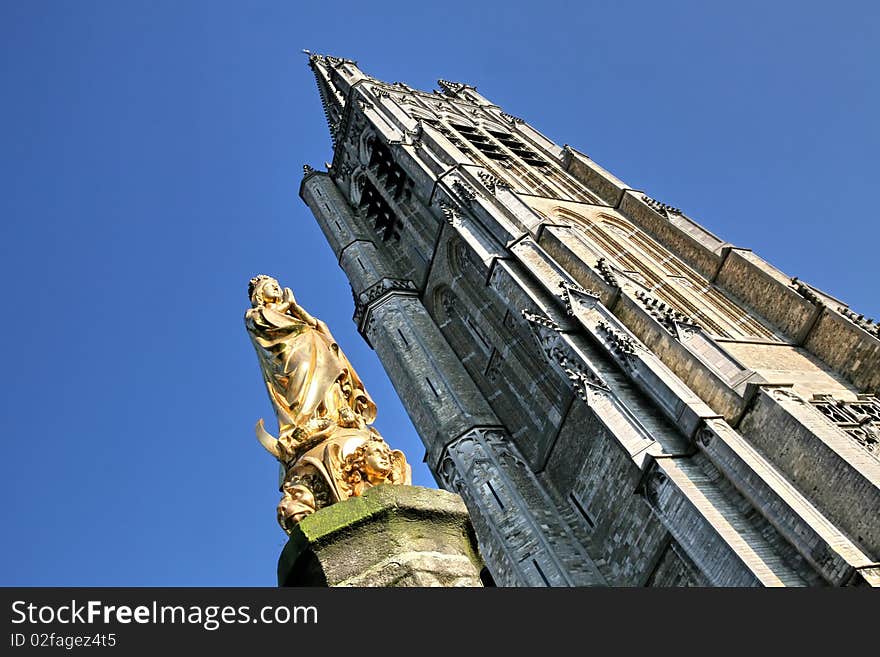 Destroyed in the first world war and later restored in Ypres near the Menin Gate. Destroyed in the first world war and later restored in Ypres near the Menin Gate.