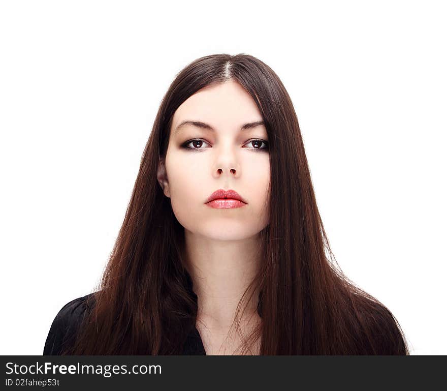 Girl with silky hair