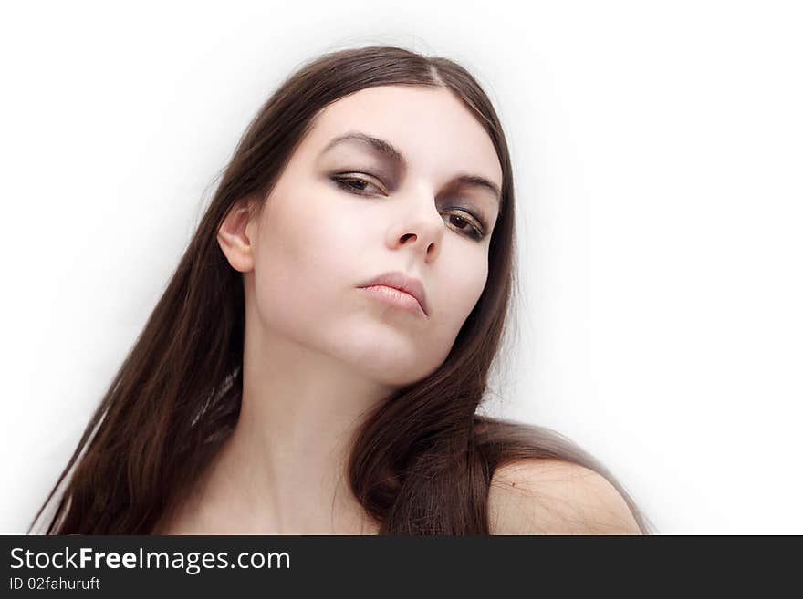 Girl with silky hair