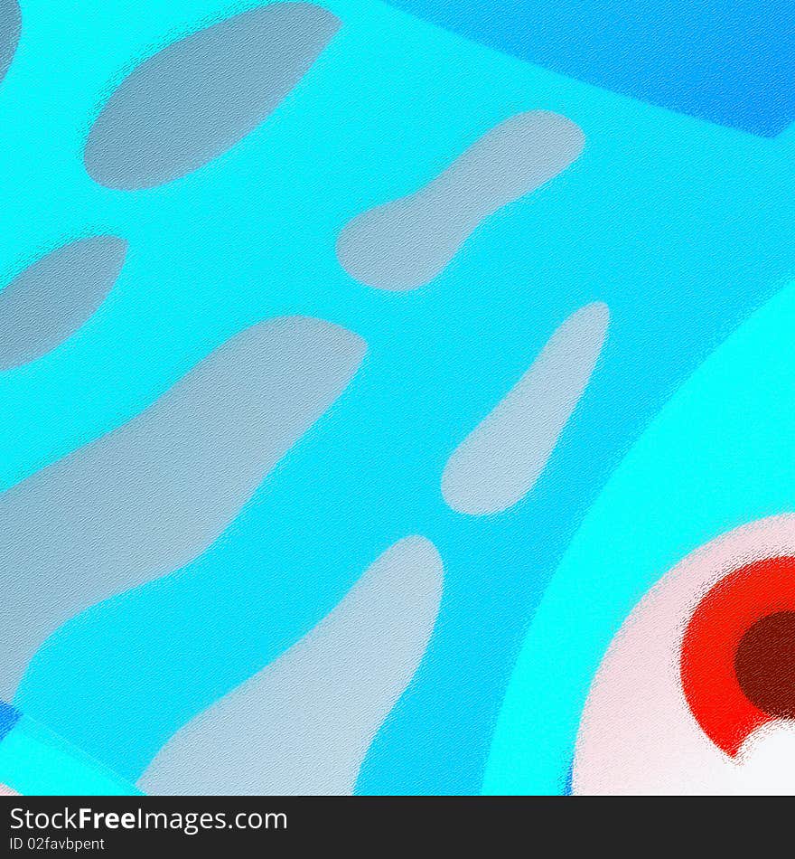 Beautiful abstract image of blue and red spots, illustration