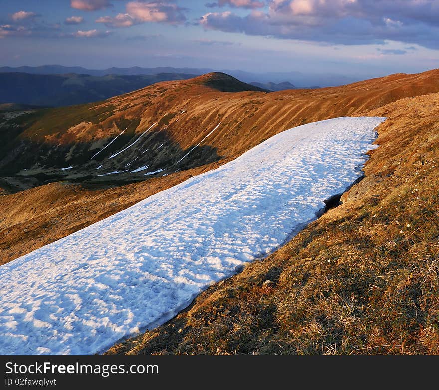 Spring in mountains