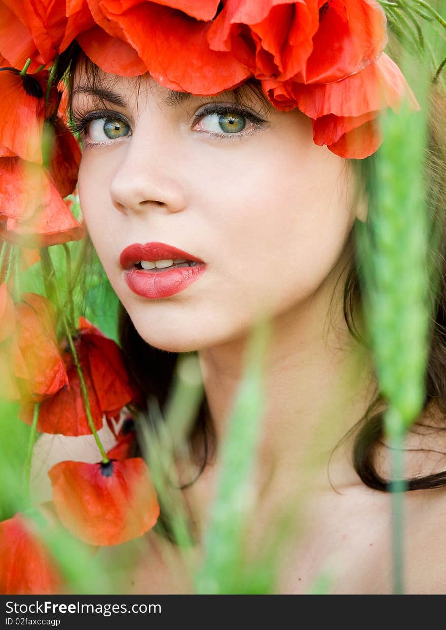 Girl With Poppies