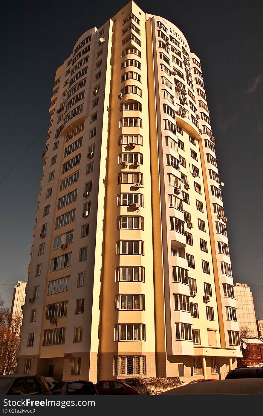 Modern city building