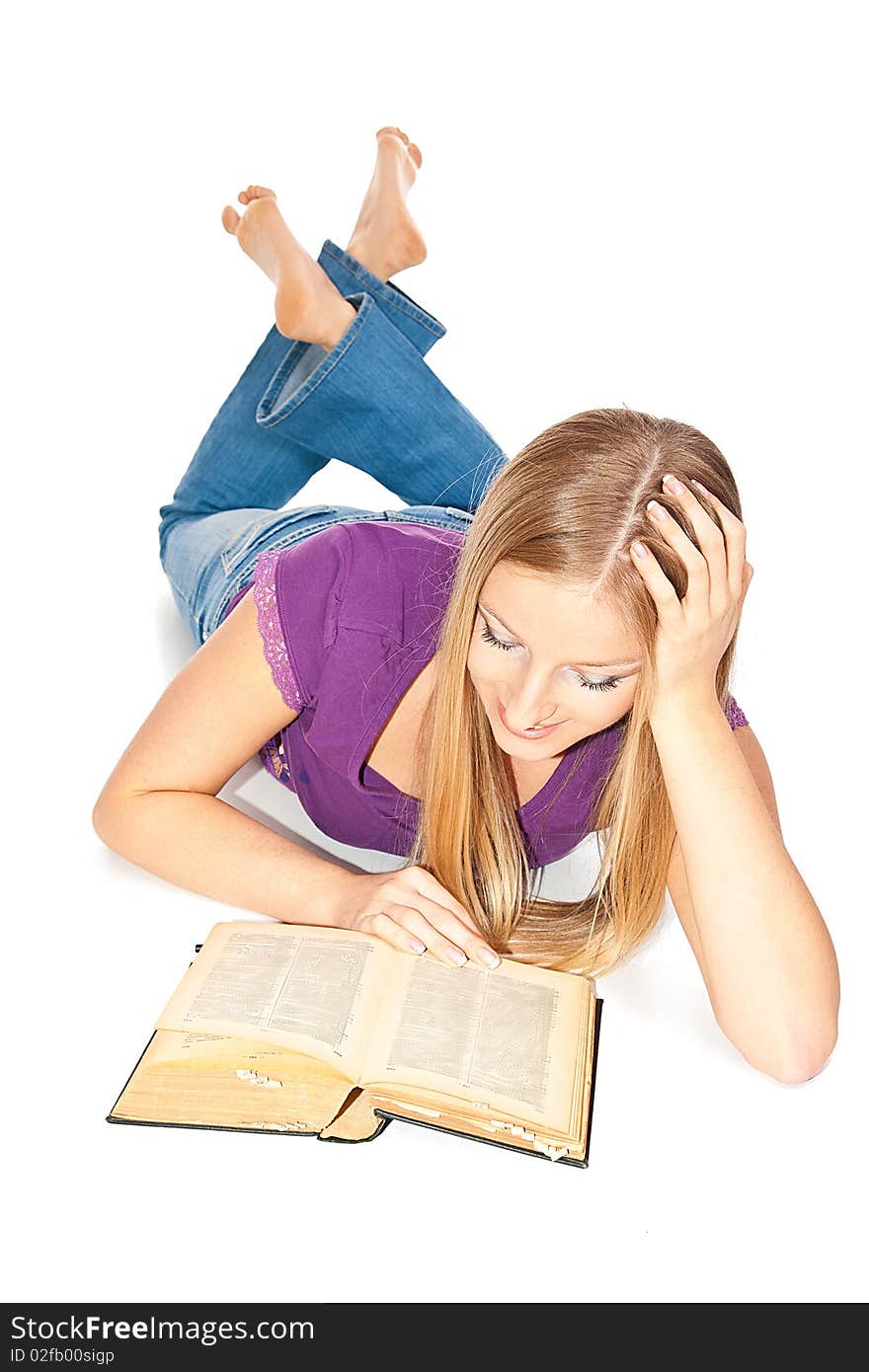 Woman reading a book