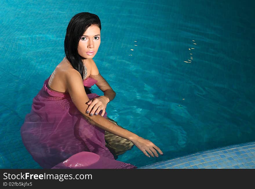 Girl In Pool