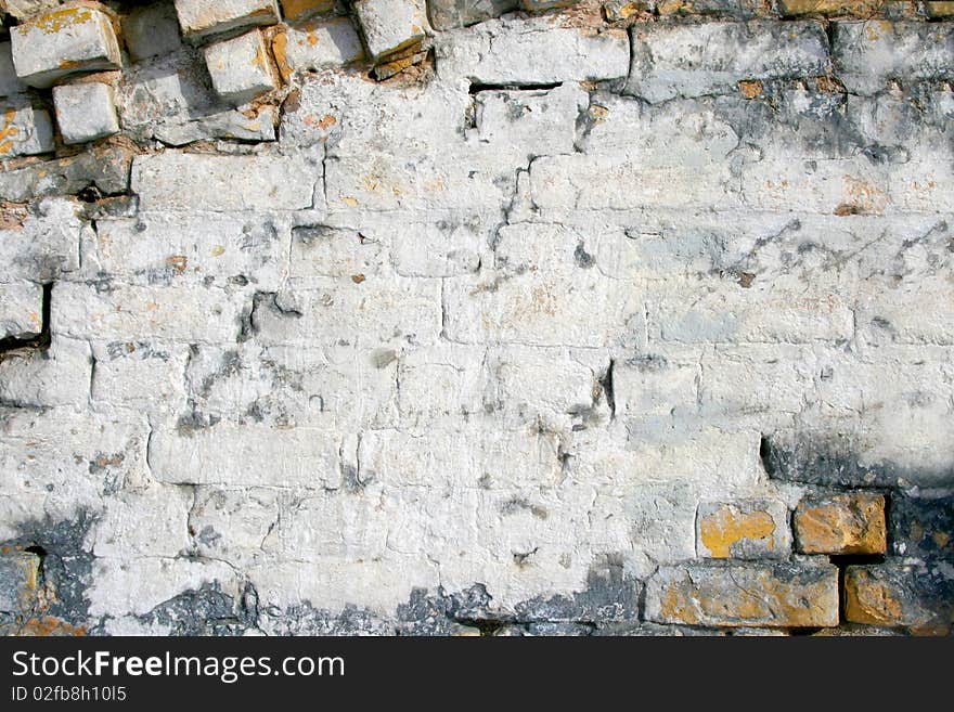 Brick Wall Of White Chalk