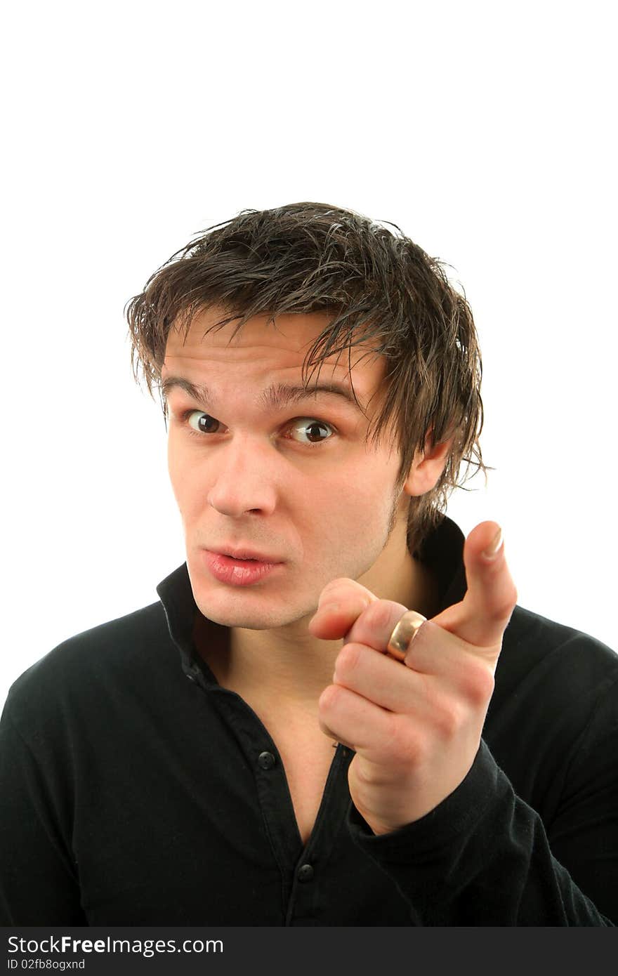 Man portrait on a isolated background