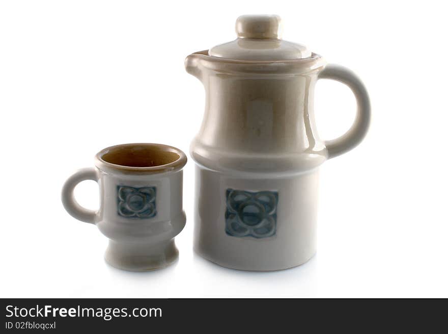 Ceramic Mug And Decanter