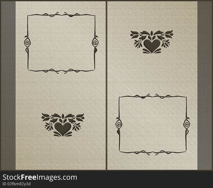 Elegant frame with decoration-Illustration