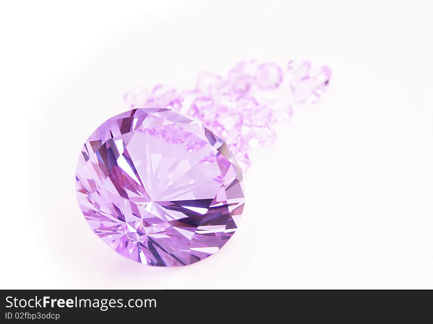 Beautiful bright purple scattered diamonds.