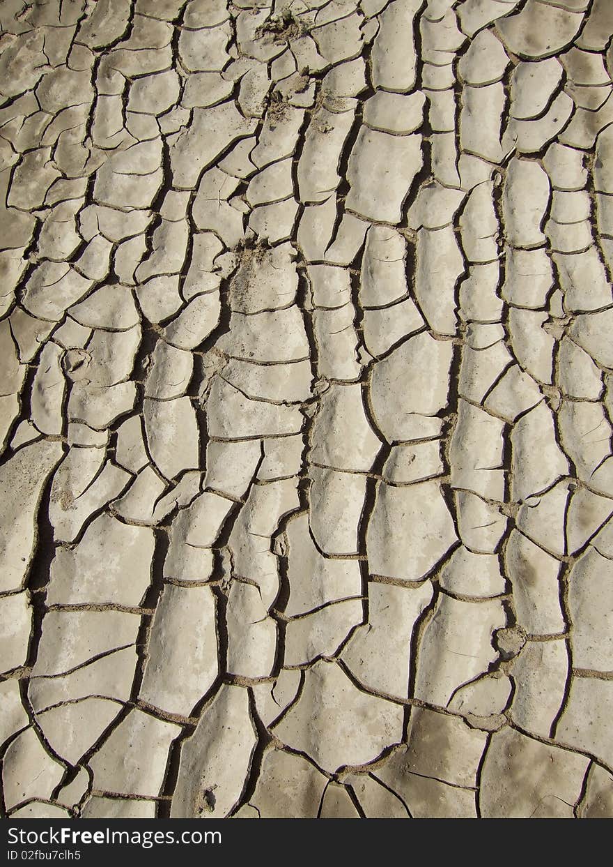 Dry cracked ground