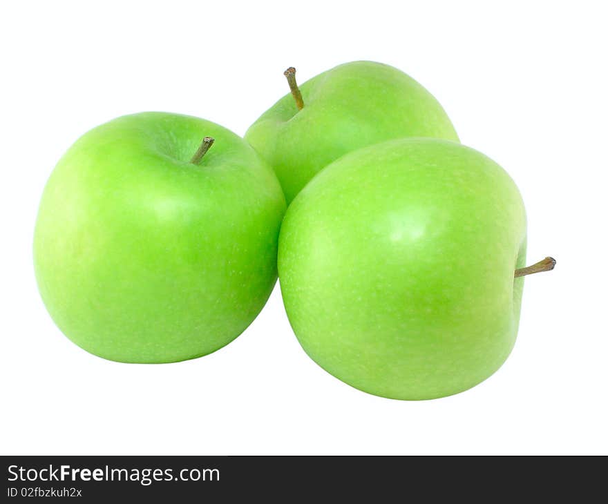 Three green apples