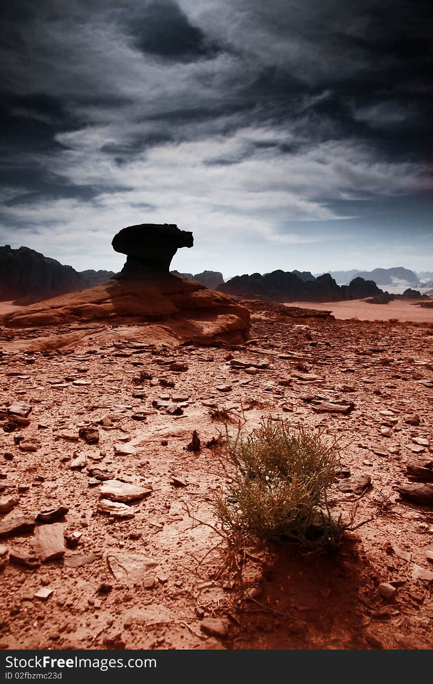 Desert Wadi Rum in Jordan