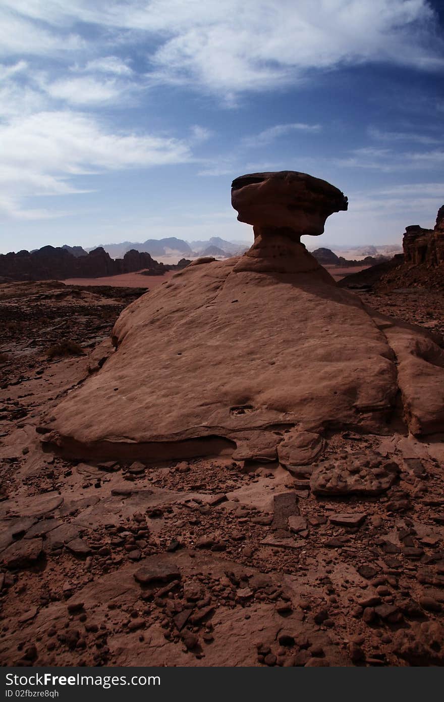 Desert Wadi Rum in Jordan