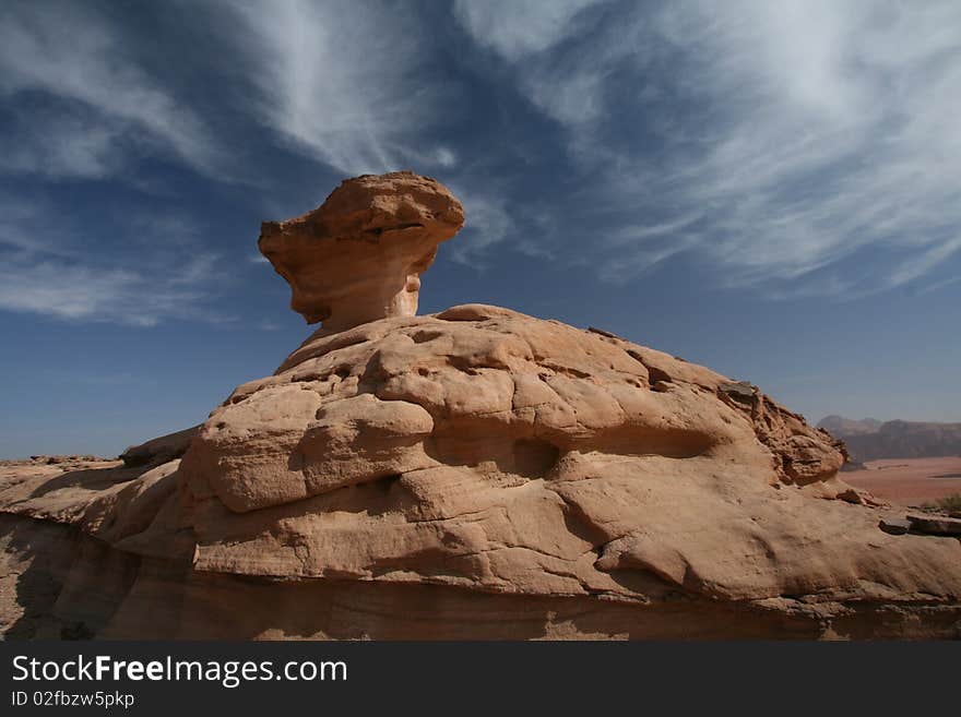 Desert Wadi Rum in Jordan