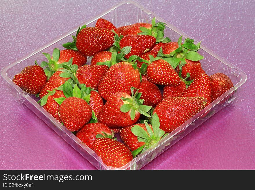 A group of red strawberry