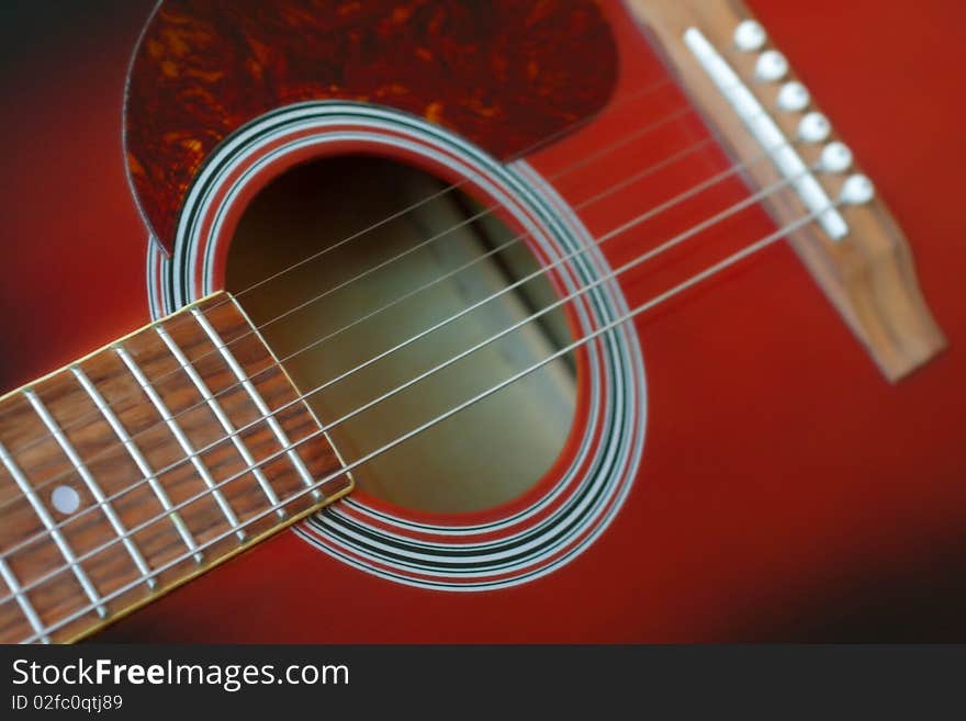 Wine red guitar