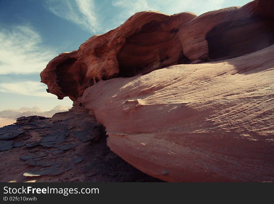 Desert Wadi Rum in Jordan